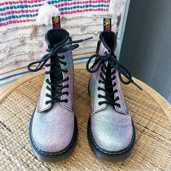 Dr Martens 1460 Pascal Rainbow Glitter Lace-Up Boots Women’s Size US 5 - Picture 3 of 8